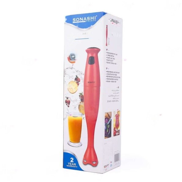 خلاط يدوي مع وعاء بلاستيكي من سوناشي Sonashi Bras Mixeur avec Récipient 150W SHB-178J — image 3