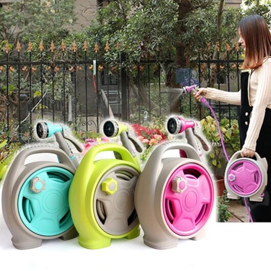 Tuyau d'arrosage rétractable avec Pulvérisateur 15 m </br> خرطوم متنقل متعدد الوظائف ب 6 وضعيات — image 3