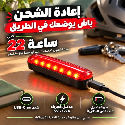 ضوّء ذكي للدرجات وتروتينات باستشعار الفرامل والليزر - ببطارية 22 ساعة — image 7